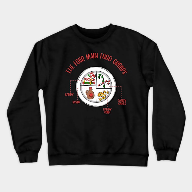 We elves try to stick to the four main food groups... Crewneck Sweatshirt by NinthStreetShirts